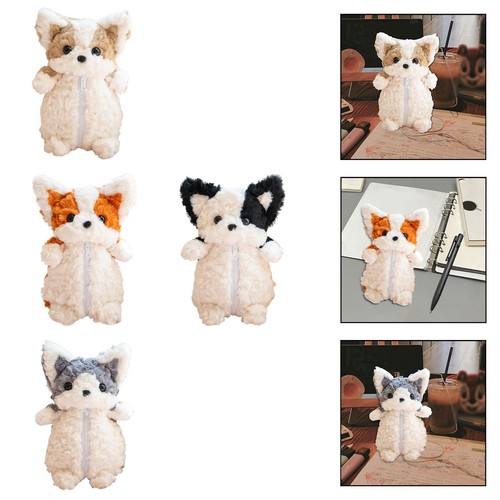 Plush dog shape pencil case - dog,