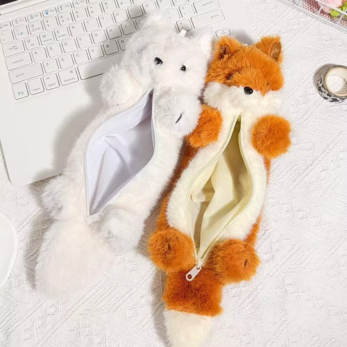 Cute fox plush - cute, pouch