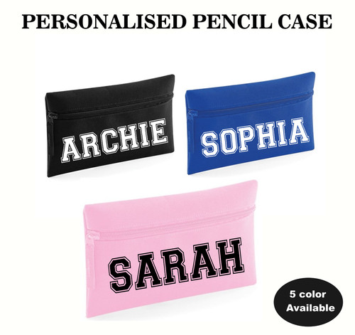 Personalised pencil case with - personalised,