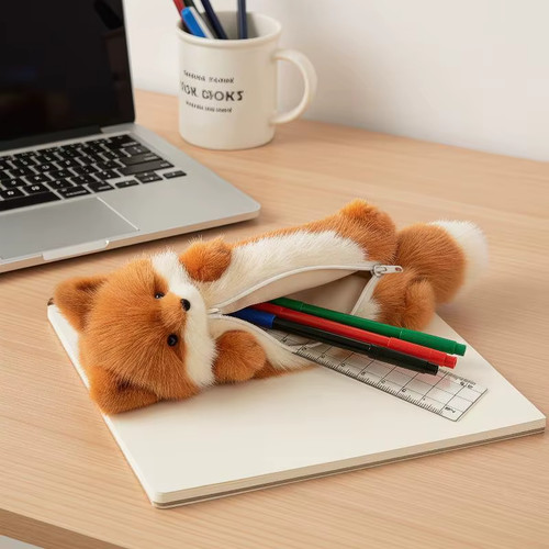 Cute fox plush - cute, pencil